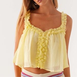 Peppermayo flowy yellow top